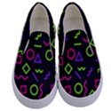 Geometric Seamless Pattern Kids  Canvas Slip Ons View1