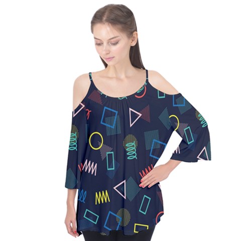 Memphis Seamless Patterns Abstract Jumble Textures Flutter Tees by Vaneshart