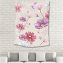 Vector Hand Drawn Cosmos Flower Pattern Medium Tapestry View2