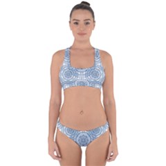 Boho Pattern Style Graphic Vector Cross Back Hipster Bikini Set by Sobalvarro