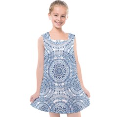 Boho Pattern Style Graphic Vector Kids  Cross Back Dress by Sobalvarro