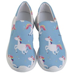 Unicorn Seamless Pattern Background Vector (2) Women s Lightweight Slip Ons by Sobalvarro