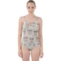 Seamless Pattern Hand Drawn Cats With Hipster Accessories Cut Out Top Tankini Set View1