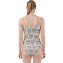 Seamless Pattern Hand Drawn Cats With Hipster Accessories Cut Out Top Tankini Set View2