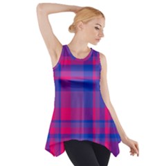 Bisexual Plaid Side Drop Tank Tunic by NanaLeonti