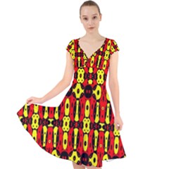 Rby 65 Cap Sleeve Front Wrap Midi Dress by ArtworkByPatrick