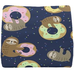 Cute Sloth With Sweet Doughnuts Seat Cushion by Sobalvarro