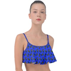 Daisy Royal Blue Frill Bikini Top by snowwhitegirl