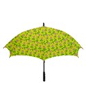 Carnation Pattern Yellow Golf Umbrellas View3