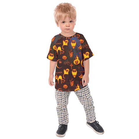 Funny Halloween Design Kids  Raglan Tee by FantasyWorld7