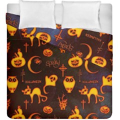 Funny Halloween Design Duvet Cover Double Side (king Size) by FantasyWorld7