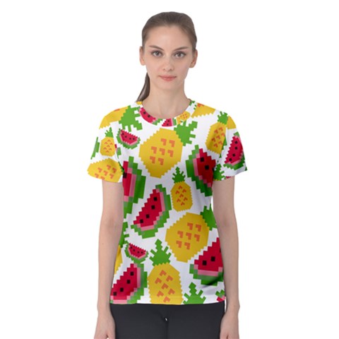 Watermelon Pattern Se Fruit Summer Women s Sport Mesh Tee by Vaneshart