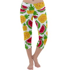 Watermelon Pattern Se Fruit Summer Capri Yoga Leggings by Vaneshart