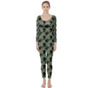 Black Rose Grey Long Sleeve Catsuit View1