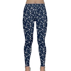 Marine Anchor Pattern Classic Yoga Leggings by trulycreative