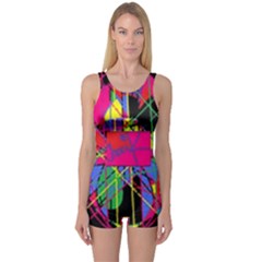 Club Fitstyle Fitness By Traci K One Piece Boyleg Swimsuit by tracikcollection