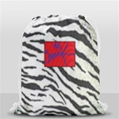 Striped By Traci K Drawstring Bag (small) by tracikcollection