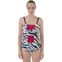 Striped by Traci K Twist Front Tankini Set View1