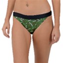 Pepe the Frog Face pattern Green Kekistan meme Band Bikini Bottom View1