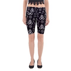 Occult Symbols Yoga Cropped Leggings by trulycreative