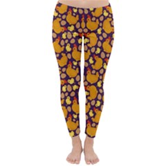 Hen Chick Chicken Purple Classic Winter Leggings by trulycreative