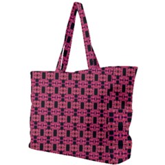 Red Black Abstract Pattern Simple Shoulder Bag by BrightVibesDesign