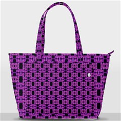 Pink Black Abstract Pattern Back Pocket Shoulder Bag  by BrightVibesDesign
