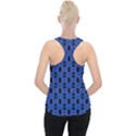 Blue Black Abstract Pattern Piece Up Tank Top View2