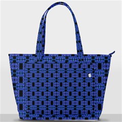 Blue Black Abstract Pattern Back Pocket Shoulder Bag  by BrightVibesDesign