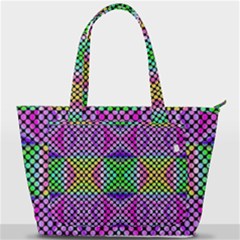 Bright  Circle Abstract Black Pink Green Yellow Back Pocket Shoulder Bag  by BrightVibesDesign