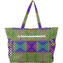 Bright  Circle Abstract Black Yellow Purple Green Blue Simple Shoulder Bag View3