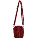 Circles Lines Black Orange Shoulder Strap Belt Bag View3
