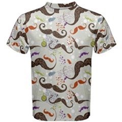Gentleman Mustache Men s Cotton Tee Gray by trulycreative