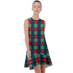 Pattern Texture Plaid Frill Swing Dress by Mariart