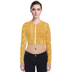 Pattern Yellow Long Sleeve Zip Up Bomber Jacket by HermanTelo