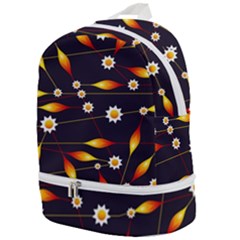 Flower Buds Floral Background Zip Bottom Backpack by HermanTelo