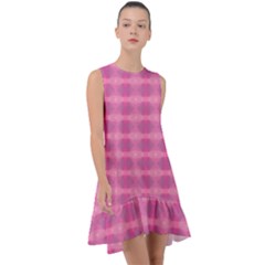 Pink Frill Swing Dress by HermanTelo