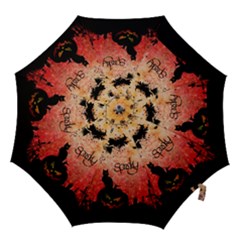 Funny Halloween Design, Cat, Pumpkin And Witch Hook Handle Umbrellas (medium) by FantasyWorld7