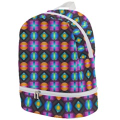 Squares Spheres Backgrounds Texture Zip Bottom Backpack by HermanTelo