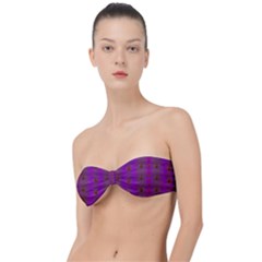 Peace Is Cool Again And Decorative Classic Bandeau Bikini Top  by pepitasart