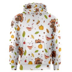 Thanksgiving Turkey Pattern Men s Pullover Hoodie by Valentinaart
