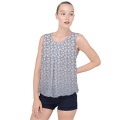 Background Polka Grey Bubble Hem Chiffon Tank Top by HermanTelo
