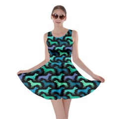 Cute Dachshund Dog Black Skater Dress by trulycreative
