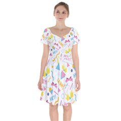 1 Arnold Short Sleeve Bardot Dress by elizabethjonesstyling