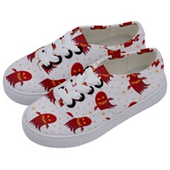 Ghost Halloween Drawing Flower Leaf Kids  Classic Low Top Sneakers by Vaneshart