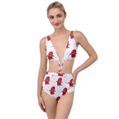 Ghost Halloween Drawing Flower Leaf Tied Up Two Piece Swimsuit by Vaneshart