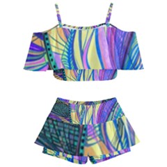 Happpy (4) Kids  Off Shoulder Skirt Bikini by nicholakarma