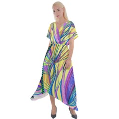 Happpy (4) Cross Front Sharkbite Hem Maxi Dress by nicholakarma