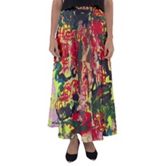 Red Country-1-2 Flared Maxi Skirt by bestdesignintheworld
