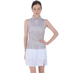 Pink Marble Beige Texture Floor Background With Shinny Pink Veins Greek Marble Print Luxuous Real Marble  Women’s Sleeveless Polo by genx